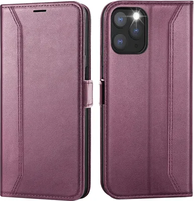 Produktbild von Conie RFID Klapp Tasche für iPhone 11 Pro Kartenfach Hülle Rundumschutz in Lila