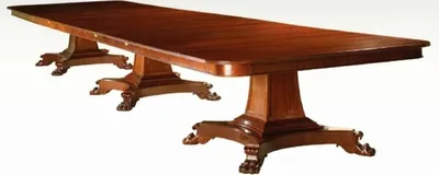 Riesiger Luxus Barock Massivholz Esstisch Esszimmertisch Braun
