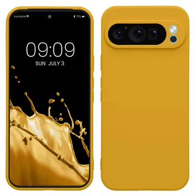 Produktbild von kwmobile Handyhülle für Google Pixel 9 Pro XL Hülle - weiches Handy Silikon Case - Schutzhülle Cover - Honiggelb