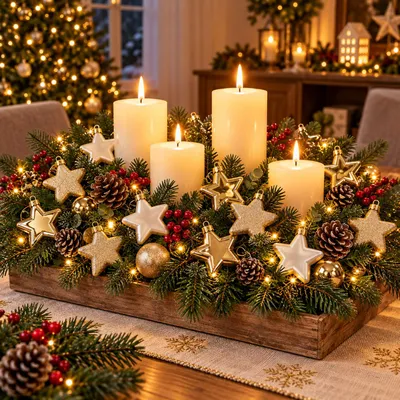 Produktbild von 16tlg Weihnachtskugel Christbaumkugeln Baumkugel Set Sterne Champagner