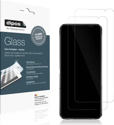 Produktbild von 2x Schutzfolie für ASUS ROG Phone 6D - Anti-Shock 9H Folie dipos Glass Kunststoffglas