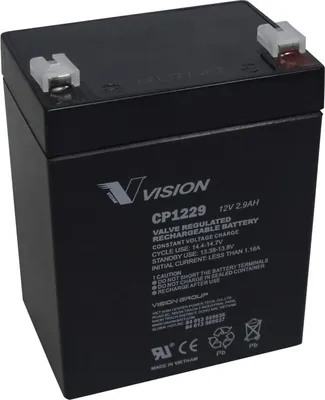 Zdjęcie produktu dla Akumulator ołowiowy Vision CP1229  12,0 V 2,9 Ah