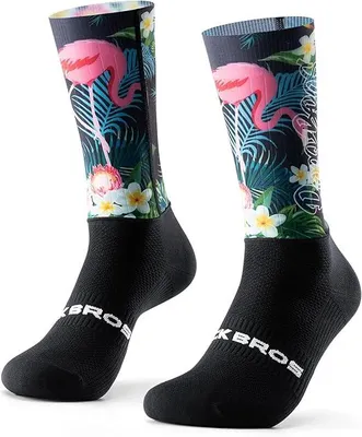 Zdjęcie produktu dla Skarpety rowerowe ROCKBROS, unisex, oddychające, antypoślizgowe, kompresyjne, bezszwowe, szybkoschnące, do MTB, szosówek, biegania i wędrówek, kolor czarny, rozmiar M