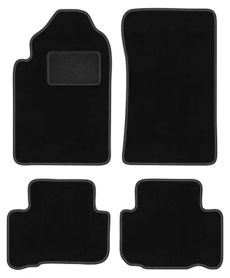 Obrázek produktu pro Velurové autokoberce pro: SsangYong Rexton I 2001-2006 (SUV) – sada 4 ks, černé, na míru – Wielganizator LUX