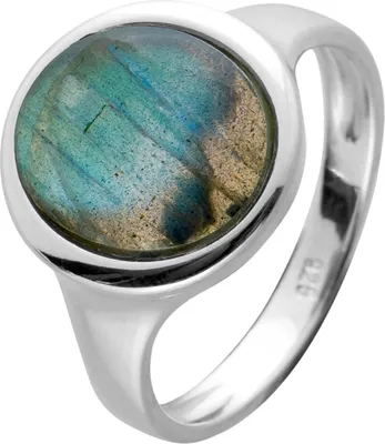 Produktbild von Edelsteinring Silber 925 grün blauer Labradorit  19