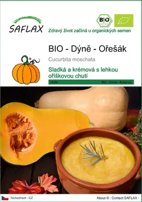 Obrázek produktu pro SAFLAX - BIO - Dýně - Ořešák - Cucurbita moschata - 6 Semena