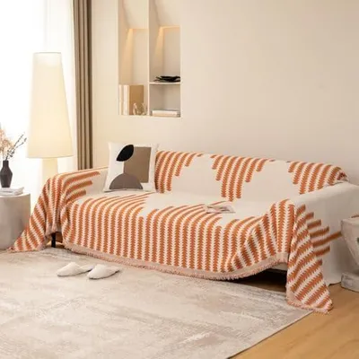 Produktbild von Sofaüberzug aus weichem Chenille - Universeller Möbelschutz - für 1-4-Sitzer