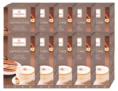Obrázek produktu pro Niederegger káva v prášku oříšek nugát cappuccino 220g balení po 10 kusech