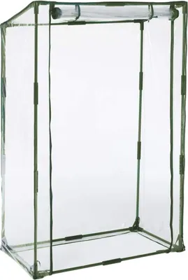 Image de Serre en film plastique avec toit incliné 150 × 98 × 49 cm - Résistant aux intempéries pour balcon et jardin