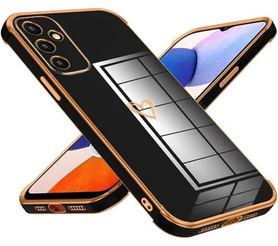 Immagine prodotto di Custodia per cellulare Samsung Galaxy A15 4G/5G con motivo a cuore, protezione per fotocamera galvanizzata, realizzata in morbida gomma termoplastica (TPU), colore nero