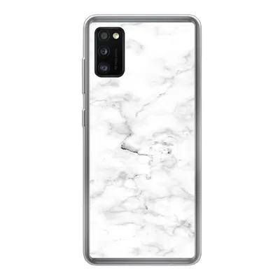 Produktbild von MuchoWow® Handyhülle Schutzhülle Hülle für Samsung Galaxy A41 Marmor - Weiß - Grau Silikon Softcase Handy Hülle - Mobiltelefon