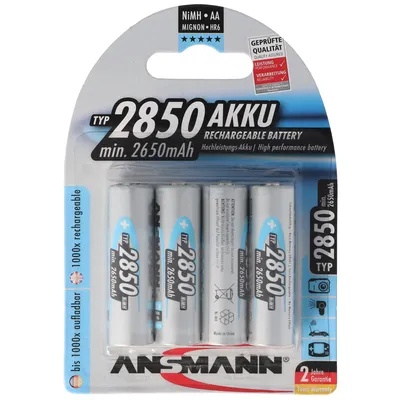 Produktbild von Ansmann 5035092 1x4 Ansmann NiMH akumulátor 2850 Mignon AA 2650 mAh DIGITAL