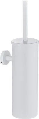 Produktbild von Edelstahl Toilettenbürste WC-Bürstenhalter Garnitur Wandhalter Bürste Klobürste mit Wandbefestigung, Weiß, 40 cm