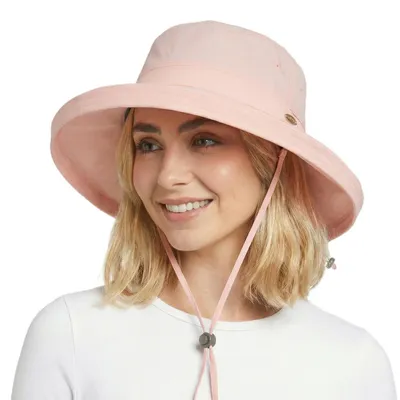 Produktbild von Damen Sonnenhut Kühlend UPF 50+ UV-Schutz Breite Krempe Fischerhut Sommerhut Faltbar XL Rosa