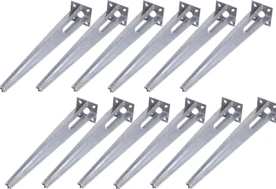 Produktbild von 12x Bodenhülse Einschlaghülse für Ø 34 mm Bodeneinschlaghülse 50 cm Länge Zaunpfahl verzinkt Aufnahme 100x100 mm