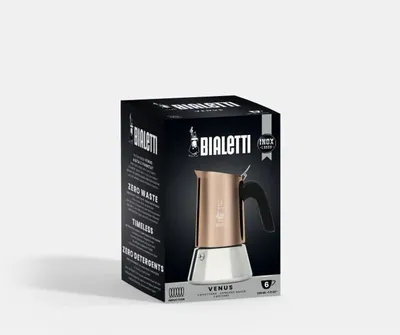 Image de Cafetière Italienne Bialetti New Venus, 6 Tasses, 0,24 L, Cuivre, Compatible Induction