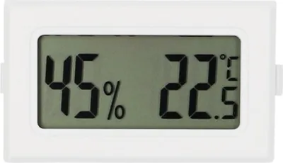 Produktbild von Thermometer Hygrometer Digital Temperatur Luftfeuchtigkeitsmesser Raumklima Weiß