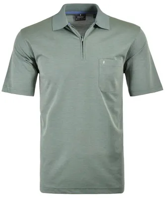 Produktbild von Basic Polo zip soft knit 344 SALBEI Größe L