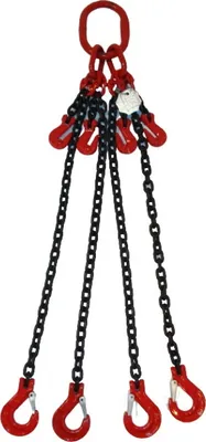 Produktbild von Joma-Tech 4-Strang Anschlagkette 1m GK8 8mm schwarz VK. Klaue