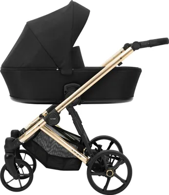 Produktbild von Kinderwagen Kunert Arizo Premium 3in1 - goldene Rahmenfarbe - Farbe: Schwarz
