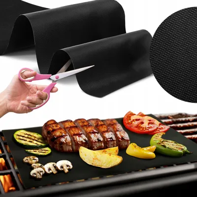 Image de Allbag Set de 4 Tapis de Grill Teflon Anti-adhésif Réutilisable