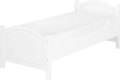 Produktbild von Seniorenbett extra hoch weiß 90x200 Holzbett Einzelbett Zubehör wählbar V-60.40-09WRollrost und Matratze inkl.
