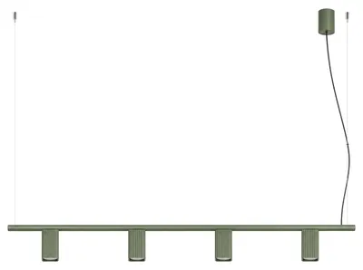 Produktbild von Kronleuchter RAYO 4 olivgrün 4xGU10 10W Aluminium 208x6x122cm Sollux Lighting