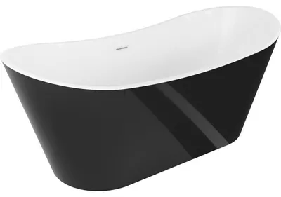 Obrázek produktu pro Mexen Montana volně stojící vana 170 x 80 cm, bílá/černá, bílý přepad - 52011708075-20