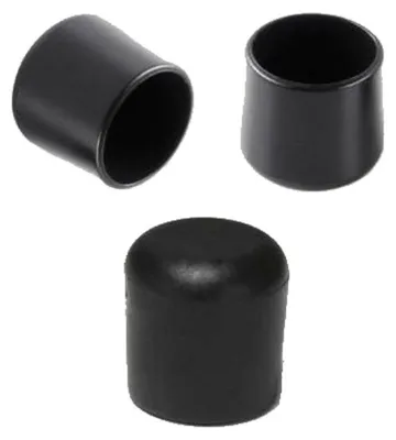 Produktbild von 50 x Kappe für Rundrohr D=10/11 mm L=12,5 mm schwarz PVC