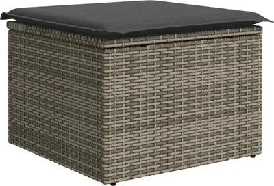 Produktbild von vidaXL Gartensofa-set 9 stk. Grau Poly-Rattan