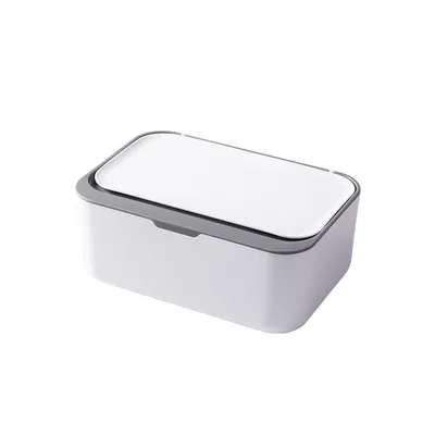 Produktbild von Tissue Boxen mit Deckel Hält Feuchttücher Frisch Serviettenbox Tissue Box Baby Tücherbox Toilettenpapier Box Feuchttücher Box Für Zuhause Büro Grau