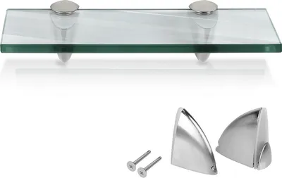 Produktbild von Fiqops Glasregal Wandregale mit Halterung Glasboden Badregal Bad Ablage Glasablage Regal Glas Badablage Glasscheibe Halterung Regale Milchglas Wandregal 40cmx0.8cm x10 cm