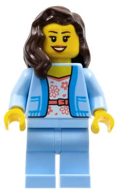 Zdjęcie produktu dla Minifigurka LEGO – kobieta, jasnoniebieska kurtka na białą koszulę (cty1354)