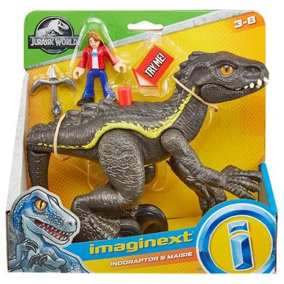 Produktbild von Fisher-Price GKL51 imaginext Jurassic World Dinosaurier Indoraptor und Maisie Spielset, bewegliche Spielfiguren für Kinder