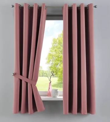 Produktbild von Vorhänge Blickdicht »NewYork« Altrosa HxB 160x140 cm 2er-Pack Thermo-Gardinen Verdunkelungsvorhang Blackout Ösen schalldämmend UV-Schutz Raffhalter, 201920600-2