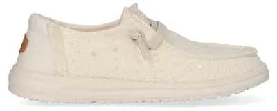 Produktbild von HEYDUDE Wendy Sequin Lace Damens Halbschuhe Ivory Größe 39