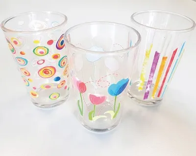 Produktbild von Glas Trinkglas mit tollen Motiven 200ml, 3fach