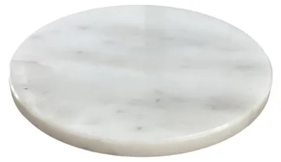 Produktbild von Marmor-Dekoplatte. Rund. 15Cm. Weiss