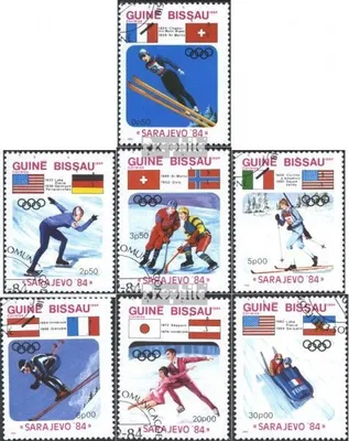 Produktbild von Briefmarken Guinea-Bissau 1984 Mi 738-744 (kompl.Ausg.) gestempelt Olymp. Winterspiele