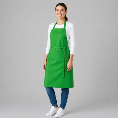 Produktbild von Latzschürze lemongreen, B 75 x L 75 cm : lemon green : 65% Polyester 35% Baumwolle