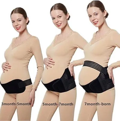 Produktbild von Famanu Schwangerschaftsbauchband - Atmungsaktive Unterstützung für Schwangere L