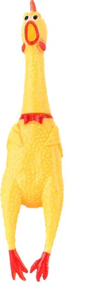 Produktbild von Schreiendes Huhn, Hundespielzeug, gelb, zum Stressabbau, lustiges Sicherheits-Quietschspielzeug für Erwachsene und Kinder, M