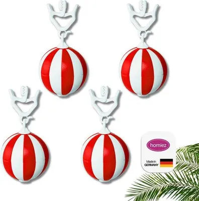 Productafbeelding van Zware tafelgewichten, 52 gram, met metalen kern, rood, set van 4