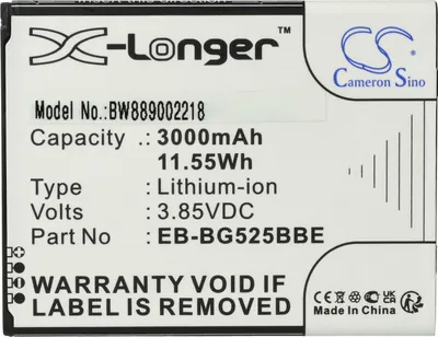 Produktbild von vhbw Akku Ersatz für Samsung EB-BG525BBE, GH43-05060A für Handy Smartphone Telefon (3000 mAh, 3,85 V, Li-Ion)
