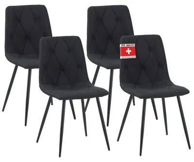 Produktbild von Albatros Esszimmerstuhl Dora mit Stoff Bezug stilvolles Vintage Design, belastbar mit 110Kg, Polsterstuhl - Moderner Küchenstuhl, Stuhl Esszimmer