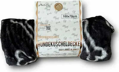 schwarze Hundedecke