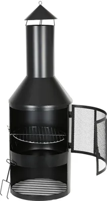 Produktbild von BURI Garten- und Terrassenkamin Gartengrill Gartenkamin Feuerstelle Grill Grillrost