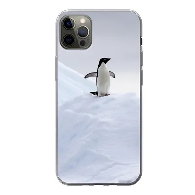 Produktbild von MuchoWow® Handyhülle Schutzhülle Hülle für iPhone 13 Pro Max Pinguin - Eis - Winter Silikon Softcase Handy Hülle - Mobiltelefon