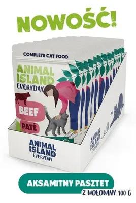 Immagine prodotto di Patè di manzo ANIMAL ISLAND - cibo umido per gatti - 12x100 g