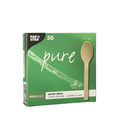 Produktbild von Kaffeelöffel aus Bambus pure 11 cm – 1000 Stück (20 x 50 Stück)